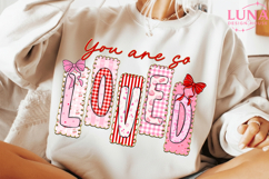 Coquette Bow You Are So Loved PNG, Jesus Valentine Png Product Image 2