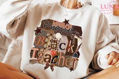 Proud Black Teacher Png, Teacher Black History Png, Black Product Image 2