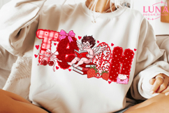 Preppy Teacher Valentine Png Bundle, Coquette Teach Png Product Image 2