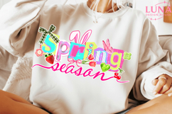 Spring Season png, Spring Coquette bow PNG, Preppy spring pn Product Image 2