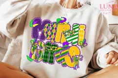 Brushstroke Mardi Gras PNG, Fleur De Lis Coquette PNG Product Image 2