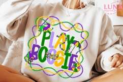 Play Boosie PNG,Mardi Gras Typography,Play Boosie Design Product Image 2