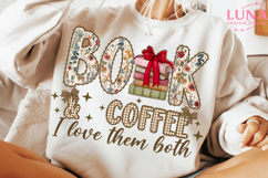 Books and Coffee PNG, Floral Book Lover Design, Flower Book Product Image 1