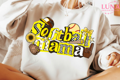 Softball Mama png, Distressed Game Day png, Softball Png Product Image 2