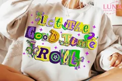 Let The Good Times Roll png, Mardi Gras Bow Fleur De Lis Png Product Image 2
