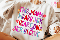 This Mama Loves Her Hearts On Her Sleeve Png Product Image 3