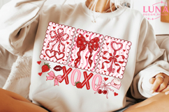 Coquette Valentines XOXO PNG, Trendy Valentine's Day Png, Product Image 2