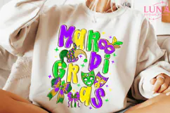 Brushstroke Mardi Gras PNG, Fleur De Lis Coquette PNG Product Image 4