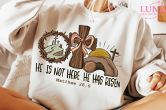 Matthew 28:6 He Is Not Here He Has Risen PNG Product Image 3