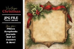 Huge Vintage Christmas Digital Paper Backgrounds Bundle Product Image 11