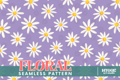 Retro Flowers Seamless Pattern Bundle Floral Png Sublimation Product Image 13