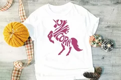 Unicorn Word Art SVG cut file Product Image 1