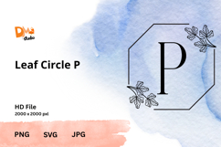 Leaf Circle Monogram - Elegant Botanical Letter JPG|PNG|SVG Product Image 1