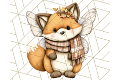 Fall Fairy Animal Clipart PNG, Woodland Creatures With Wings Product Image 4