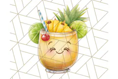 Tropical Tiki Friends PNG Clipart, Cute Summer Art Product Image 4