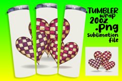 Heart Tumbler Wrap Pattern Sublimation 20oz Product Image 1