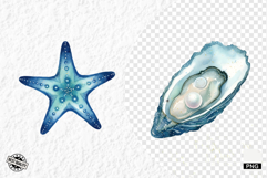 Watercolor Sea Life PNG Clipart Product Image 1