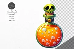 Halloween clipart, Potion bottle clipart, Kids Halloween Product Image 1