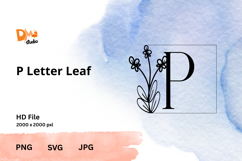 Letter Leaf Monogram Product Image 1