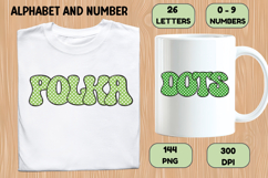 Polka Dots Alphabet Letters &amp; Numbers Clipart PNG 300DPI Product Image 6