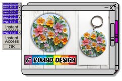 Stylish 3D Floral Sublimation Accents Product Image 1