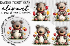 Whimsical Easter Teddy Bear Clipart Product Image 1