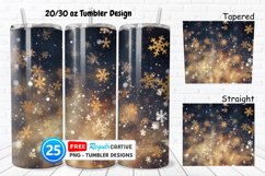Christmas Snowflakes 20/30oz Tumbler, BONUS 25 Tumbler Product Image 1