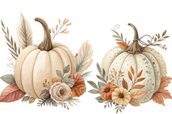 Boho pumpkin illustration Cozy autumn Halloween Spoky season Product Image 4
