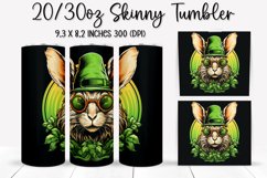 St. Patrick&#039;s Day Bunny - Tumbler Sublimation Design Product Image 1