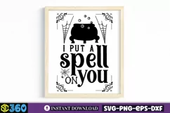 I put a spell on you SVG, Halloween Door Sign SVG Product Image 2