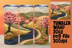 Vibrant 3D Summer Tumbler Wrap for Sublimation Product Image 1