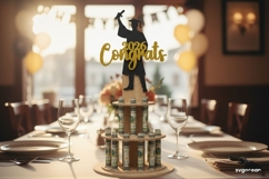 Graduation Money Cake SVG Bundle | Glowforge | Laser Cut Product Image 8