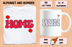 Baseball Sport Alphabet png clipart, baseball letters doodle Product Image 6