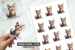 Cute cat sticker, funny cat sticker png Product Image 1