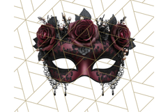 Vintage Garden Masquerade Floral Eye Mask PNG Clipart Product Image 4