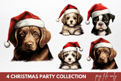 Christmas Peeking Dogs Clipart Sublimation Product Image 1
