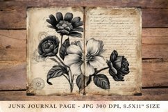 Printable Junk Journal Pages Black Roses 3 Product Image 1