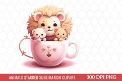 Animals Stacked Sublimation Clipart Product Image 1