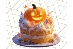 Realistic Halloween Cake Clipart PNG, Spooky Desserts Product Image 4