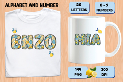 Mediterranean Lemon Alphabet PNG Summer Letters 300 DPI Product Image 6