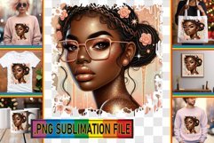 Joyful TSHIRT Art Sublimation, Afro Girl Product Image 1