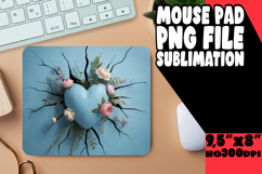 Luminous mouse PAD Artistic Style, 3D Heart Product Image 1