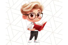 Boy Teacher Clipart PNG, Cute Male Teacher Illustration Product Image 4