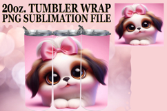 Enchanted days 20oz tumbler wrap, 3D Dog Product Image 1