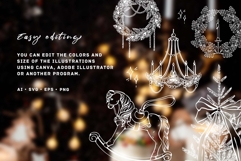 Vintage Christmas Vector Retro Set Product Image 6