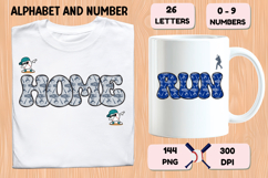 Baseball Sport Alphabet png clipart, baseball letters doodle Product Image 6