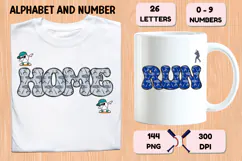 Baseball Sport Alphabet png clipart, baseball letters doodle Product Image 6