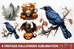 Vintage Halloween Sublimation Clipart Product Image 1