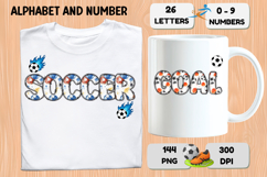 Watercolor Soccer Alphabert Numbers PNG Clipart 300DPI Product Image 2