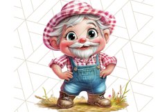 Kids Farm Clipart, Cute Farmer and Farm Animal PNG Product Image 2